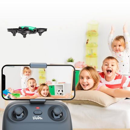 Loolinn | Drone with Camera as a Gift for Kids - Mini Drone Remote Controlled with Video &amp; Photos/Adjustable Camera/Two Batteries/C0 Certified (Gift for Boys and Girls)