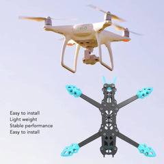 ZLXHDL FPV Drone Frame, 225mm Carbon Fiber Racing Quadcopter Frame, Professional Wheelbase for RC Drone Accessories, H-Shaped Design (Blue)