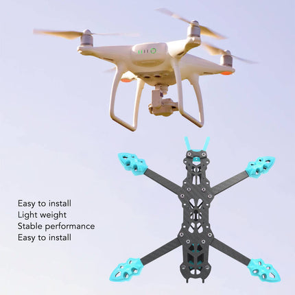 ZLXHDL FPV Drone Frame, 225mm Carbon Fiber Racing Quadcopter Frame, Professional Wheelbase for RC Drone Accessories, H-Shaped Design (Blue)