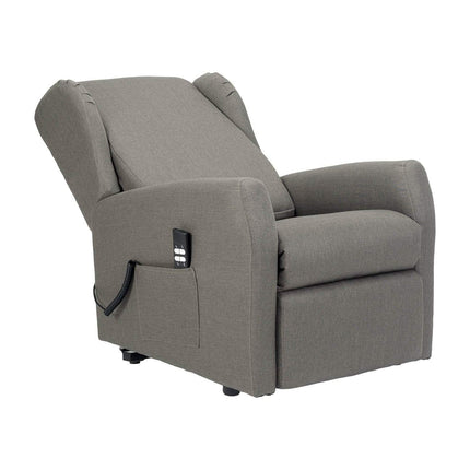 Sime CY-2 ADJUSTABLE electric recliner chair for seniors Zero Gravity, 2 motors, independently adjustable backrest and footrest, 2 wheels, anti-decupid memory, dirt-resistant recliner chair, dove grey
