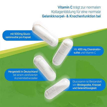 Avitale Glucosamine 500 mg Chondroitin 400 mg Capsules, 180 Capsules, 1 Pack (1 x 192.4 g)