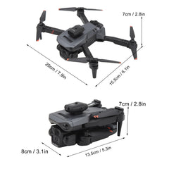 Drones with Camera for Adults and Kids, 4K HD Foldable RC Quadcopter with 3 Cameras, One-Key Takeoff/Landing, Gravity Induction, 4-Way Obstacle Avoidance