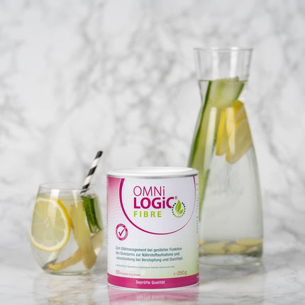 OMNi LOGiC FIBRE, 50 servings (250g), Fiber, 100% water-soluble, For impaired colon function, For constipation and diarrhea, Vegan, Gluten-free, Lactose-free