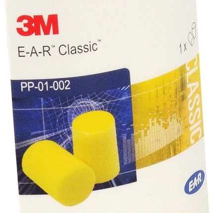 3M EAR Classic, 50 pairs packed in pairs, yellow, hearing protection = 31 dB