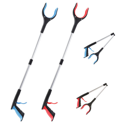 OITUGG 2 Pack Grabbers for Seniors - 83cm Grabber with Magnetic Tips and 90° Rotatable Head - Garbage Tongs with Ergonomic Handle - Telescopic Grabber for Seniors - 32.6 Inch Grabber Arm