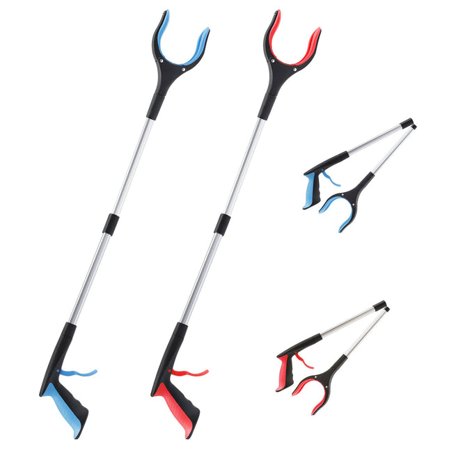 OITUGG 2 Pack Grabbers for Seniors - 83cm Grabber with Magnetic Tips and 90° Rotatable Head - Garbage Tongs with Ergonomic Handle - Telescopic Grabber for Seniors - 32.6 Inch Grabber Arm