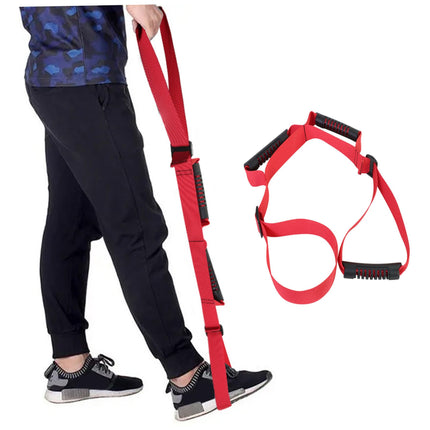 Standing Aid Bed Leg Lifter Mobility Aid for Bed Long Leg Lifter Adjustable Portable Leg Lifter Strap Tensile Strength Hip Replacement Aid with Padded Handrails Foot Loop