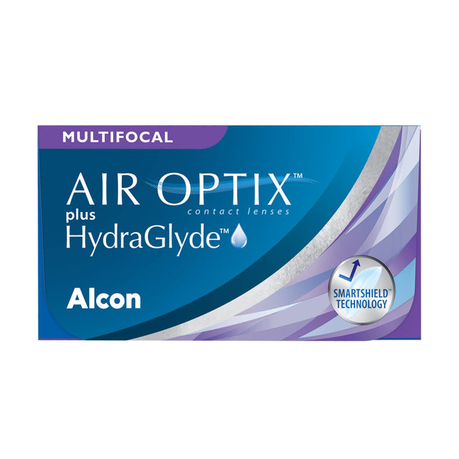 Air Optix plus HydraGlyde Multifocal monthly soft lenses | 3 lenses | BC 8.6 mm | DIA 14.2 mm | ADD LOW | +2.00 diopters