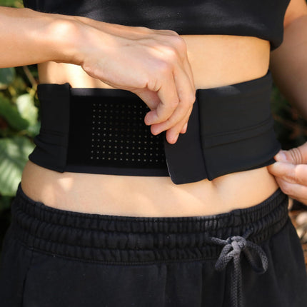 Diasticker® - Waist Belt for Insulin Pumps, CGM Readers - Black Size S (65-85 cm), Compatible with Tandem t:slim, Ypsopump, Medtronic Minimed &amp; more
