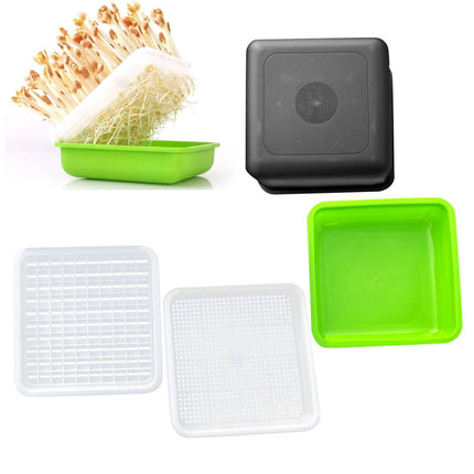 ＡＷＨＡＯ Sprout Case Nursery Pot Planting Box Sprout Tray for Outdoor Garden Greenhouse, 4-Piece Set