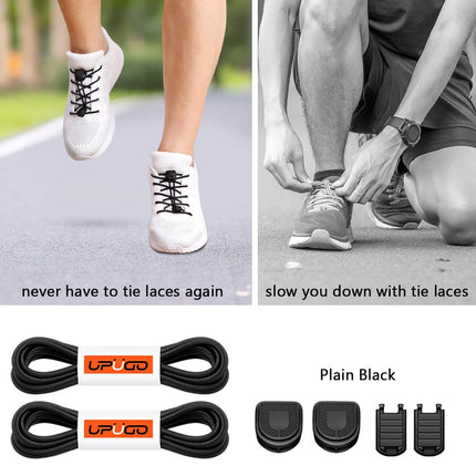 UpUGo 1 Pair of No-Tie Shoelaces, Elastic Shoelaces, One Size Fits All for Adults