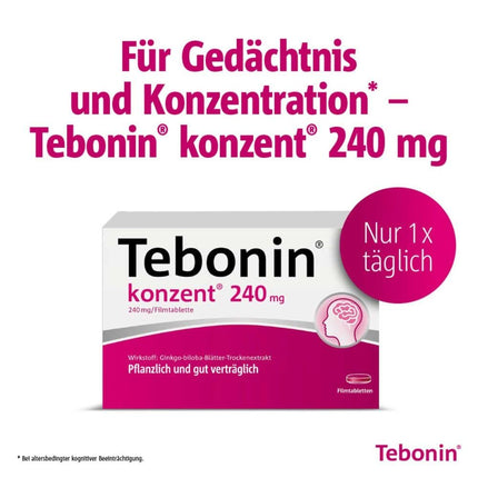Tebonin intens 120 mg | 30 tablets | for acute &amp; chronic tinnitus* | herbal medicine with Ginkgo Biloba extract | supports tinnitus* &amp; dizziness | with Ginkgo special extract