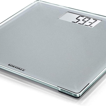 Soehnle Style Sense Compact 300 personal digital scale with extra-large platform, scale with easy-to-read LCD display, personal scale in extra-flat design, body scale made of safety glass