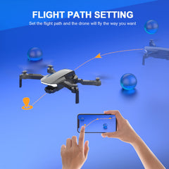 tech rc drone with camera HD 1080P with carrying bag for adults for outdoors RC quadrocopter foldable drone remote controlled 2 batteries 26 min. long flight time WLAN photo live video transmission for beginners