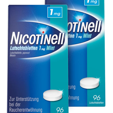 Twin Pack Nicotinell Lozenges 1 mg Mint, 2 x 96 tablets – Discreet support for quitting smoking