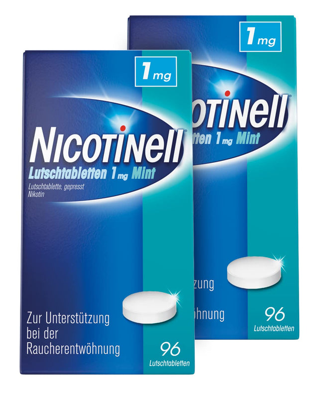 Twin Pack Nicotinell Lozenges 1 mg Mint, 2 x 96 tablets – Discreet support for quitting smoking
