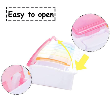 GeekerChip 7-day pill box, 7-day pill box, easy to open, convenient and comfortable (German version)