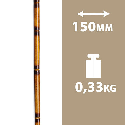 S &amp; B wooden support stick, decorated with stripes, 92 cm, very robust (613) Caminar Stick for the elderly, brown