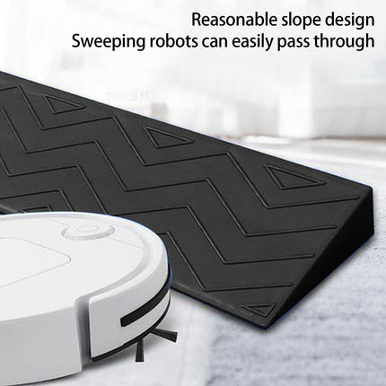 Door threshold ramp, wheelchair access ramp, wheelchair ramp, non-slip threshold ramp for doors, stairs, steps, sweeping robots, mobility scooters (black, 100 * 12 * 5cm)