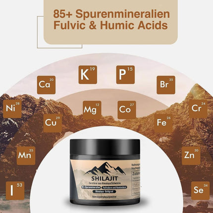 Pure Himalaya Shilajit Original Resin - 50g Gold Quality 100% Pure, 3 Month Supply, Rich in 85 Minerals, Fulvic and Humic Acid, Strengthens the Immune System and Vitality, for Men and Women