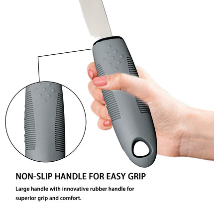 Yuflen 4 Piece Easy Grip Cutlery Set Cutlery with Thick Handle Disabled Eating Aid Cutlery Non-Slip Handles for Disabled Arthritis Parkinsons Elderly People or People with Tremors