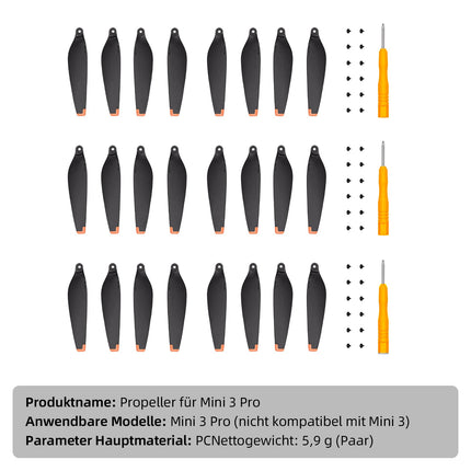 ONTOMYO Original 24Pcs Mavic Mini 3 Pro Propellers Compatible with DJI Mini 3 Pro Blades Props Wings Replacement Accessories