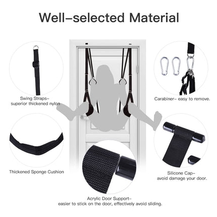 Utimi love swing sex swing for the ceiling and hanging on the door. Comfortable sex swing with extra wide cushions. Extra robust SM bondage set sex toy for couples, load capacity up to 499 kg.