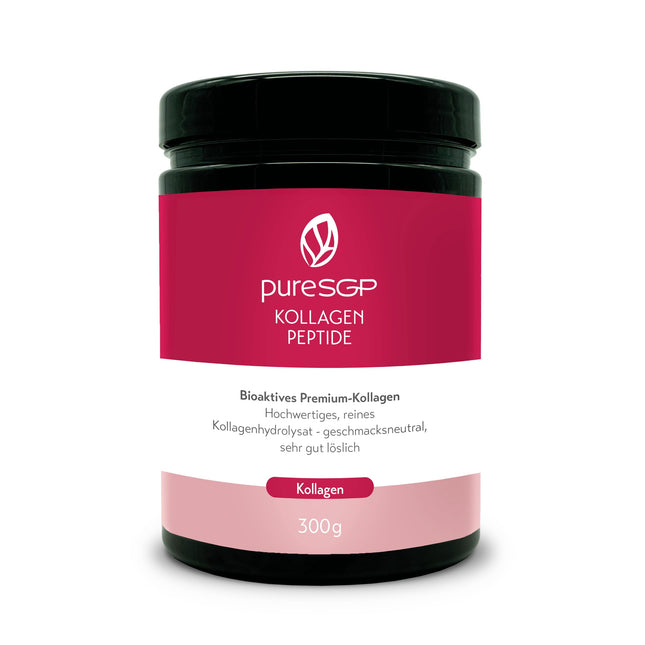 pureSGP Collagen [300g]: Purest pharmacy-grade collagen – Bioactive premium peptides from high-quality collagen hydrolysate. With vitamin C &amp; biotin – Tasteless – Good solubility