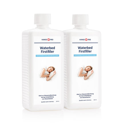 Hanse Pro Waterbed Firstfiller, 2 x 500 ml I Optimal first filling of waterbeds I Extra strong protection I Waterbed care I Special conditioner I Highly effective against bacteria and algae