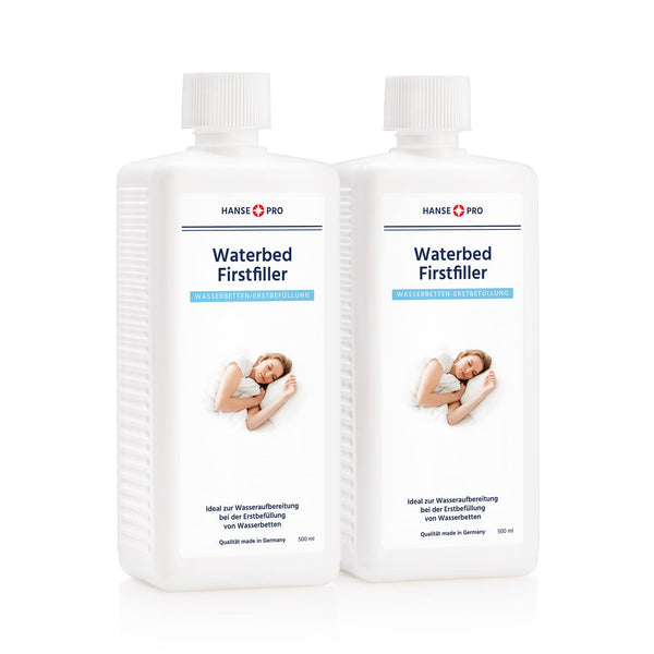 Hanse Pro Waterbed Firstfiller, 2 x 500 ml I Optimal first filling of waterbeds I Extra strong protection I Waterbed care I Special conditioner I Highly effective against bacteria and algae