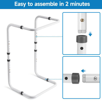 Foot Blanket Lifter, 25.2-26.8 inch Height Adjustable Bed Cradle for Feet, Foot Tent Blanket Support Holder with 4 Clips for Legs, Knees, Ankles, Post-Surgery, Arthritis