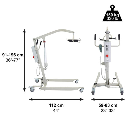 Pepe - Patient hoist, transfer chair, patient transporter, lift chair for the elderly, standing aid (electric transfer)
