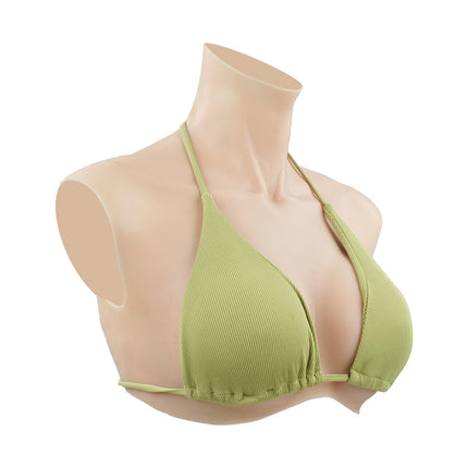 SOULDESIRE Silicone Breasts Crossdresser Breasts Plus Size Fake Breasts Artificial Breasts for Crossdresser Transgender Drag Queen (C Cup Silicone Yellow)