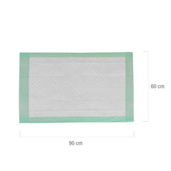 Teqler 100 Disposable Underpads T-190649, prefolded and ready to use, ideal for home care, 60 cm x 90 cm, 60 x 90 cm