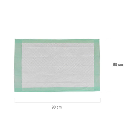 Teqler 100 Disposable Underpads T-190649, prefolded and ready to use, ideal for home care, 60 cm x 90 cm, 60 x 90 cm