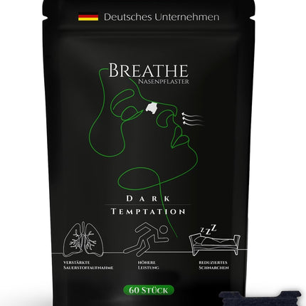 Breathe Nasal Strips – 60 Strips, Black | Improved performance for sports, racing drivers, and learning | Restful sleep &amp; less snoring | Breathe better with colds &amp; allergies