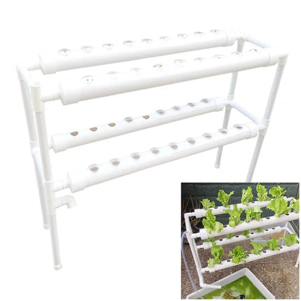 NadineDutol Hydroponic Grow Kit, 2-Layer Hydroponic Growing Equipment with Grow Baskets for Growing Vegetables and Fruits on Balconies, Gardens, Patios, and Courtyards (2 Layers, 36 Planting Sites)