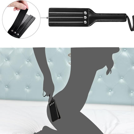 Utimi Bondage Set SM Bondage Set with 11 Pieces Bondage Restraint Set SM Sex Toys For Lovers, Black
