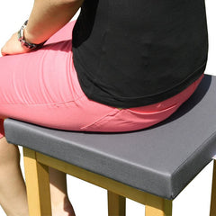 LUplus Orthopedic booster seat 40x40x height 5 cm cotton twill, slate grey