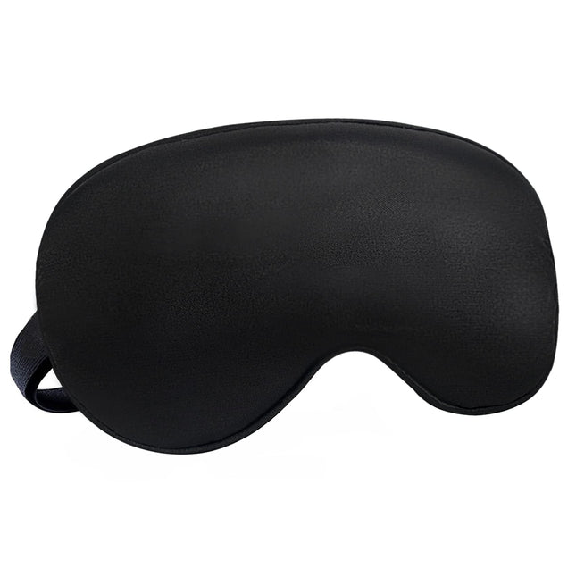 Audamp Sleep Mask Eye Mask Night Mask Adjustable Strap Skin-friendly Silk Ultra Soft Sleeping Mask 1 Piece (Black)