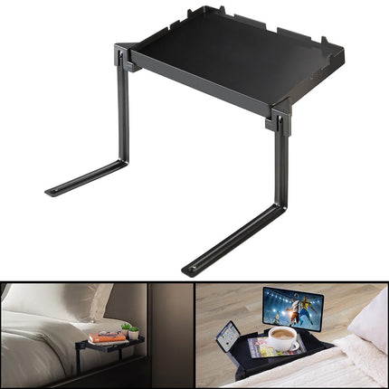 Carlo Milano Smartphone Tray: Set of 2 foldable bedside trays, 34 x 22 cm, load capacity up to 3 kg, black (tray table, breakfast tray, iPhone charging cable)