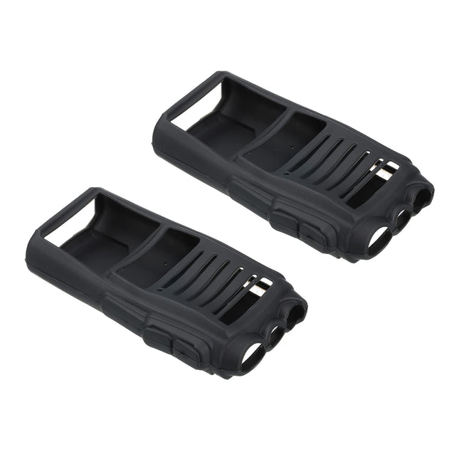 PATIKIL 2 Pack Two-Way Radio Holder Silicone Walkie Talkie Protective Covers Rubber Soft Case Black for PT-UV82 Radios