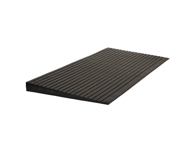 HomeCare rubber threshold ramp – (6 x 100 x 60 cm) – door threshold ramp, solid rubber door ramp, wheelchair rubber ramp, curb ramp, access ramp, threshold ramp for wheelchairs and scooters