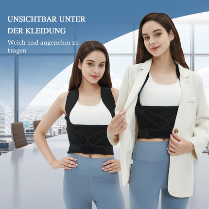 WellSync Posture Corrector Back Women, Posture Corrector Back Men Adjustable Back Straightener Back Posture Belt Invisible under Clothing, Back Straightener for Straight Back Straightener