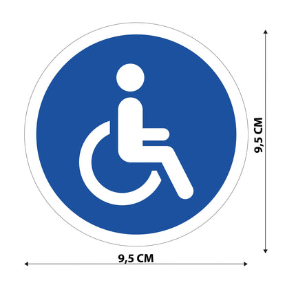 1x magnetic sign wheelchair user 15x15cm + 2x sticker disabled sign magnetic foil car wheelchair from STROBO