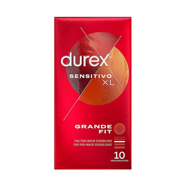 Durex Real Feeling Extra Large Condoms – XXL condoms for intense sensations and intimate togetherness – 1 x 8 pieces, rubber