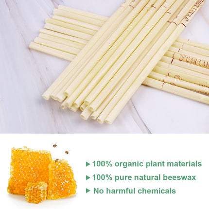 ACWOO Natural Ear Candles, 24 Pieces Earwax Remover Candles Ear Candle Kit, Ear Candles for Cleaning with 12 Protective Discs, Ear Candles for Cleaning and Relaxation, Beige