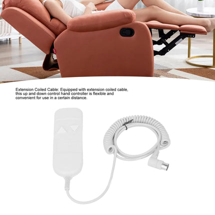ZLXHDL Hand Control for Recliner Chair, Easy Installation Hand Switch Control Panel Switch Hand Control with 2 Buttons and 8 Pins for Electric TV Chair, Recliner Chairs
