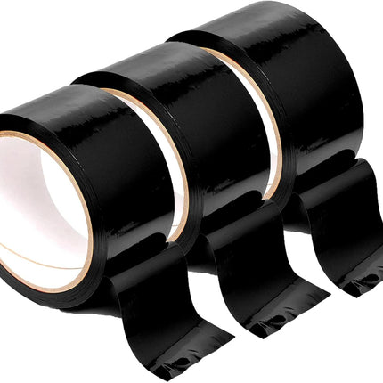 Love69Toys Ouch! - Bondage Tape 20m long - 5cm wide 3PC Static-Free Design Tape, Versatile Bondage SM Tape for Sexual Sex Play Couples Women Men (Black)