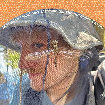 Head Net Face Mesh Head Cover 3 Pack - Insect Protection Head Net, Insect Protection Bee Mesh Head Net, Used for Hiking, Camping, Mountaineering, Fishing, Beekeeping